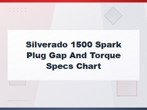 Silverado 1500 Spark Plug Gap and Torque Specs Chart by Engine Size